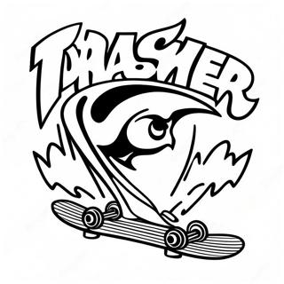 Thrasher Skateboard Fargeleggingsark