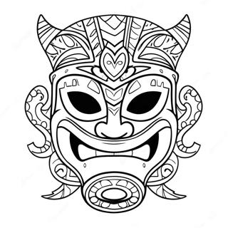 Tiki Maske Fargeleggingsark 39768-32997