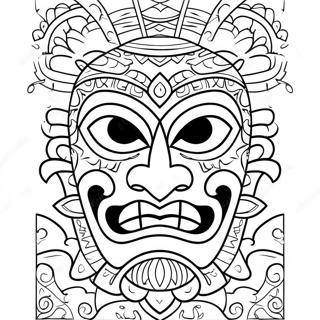 Tiki Maske Fargeleggingsark 39768-32998