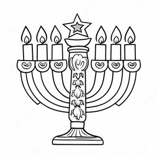 Dekorativ Hanukkah Menorah Fargeleggingsark 39998-33183