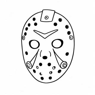 Jason Voorhees Maske Fargeleggingsark 40188-33337