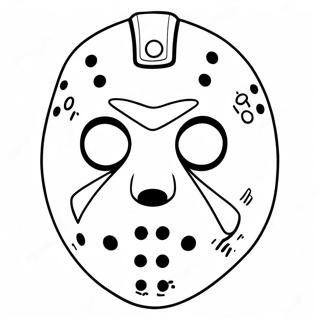 Jason Voorhees Maske Fargeleggingsark 40188-33338