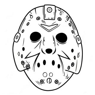 Jason Voorhees Maske Fargeleggingsark 40188-33339