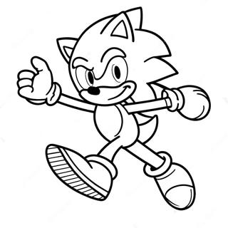 Sonic The Hedgehog I Aksjon Fargeleggingsark 40198-33334