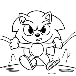 Sonic The Hedgehog I Aksjon Fargeleggingsark 40198-33336