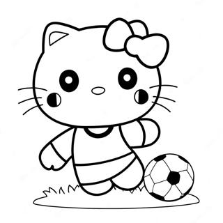 Hello Kitty Fotball Fargeleggingsark 40347-33451