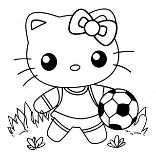 Hello Kitty Fotball Fargeleggingsark 40347-33452