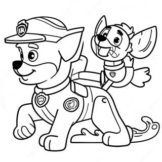 Paw Patrol Sporhund Fargeleggingsark