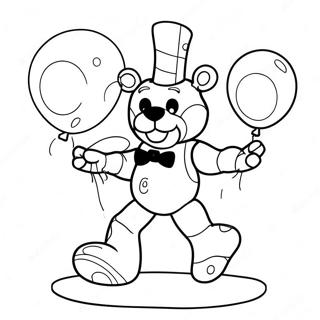 Funtime Freddy Med Ballong Fargeleggingsark 40849-33851