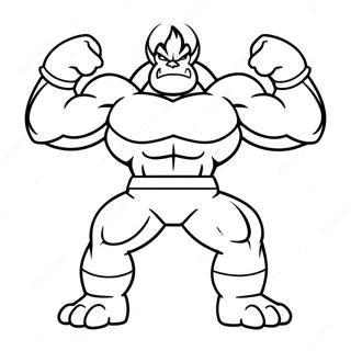 Machamp Viser Muskler Fargeleggingsark 40869-33834