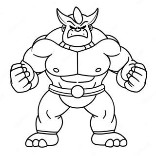 Machamp Viser Muskler Fargeleggingsark 40869-33836