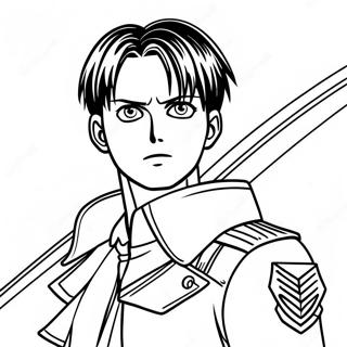 Levi Ackerman Fra Attack On Titan Fargeleggingsark 41118-34147