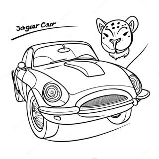 Jaguar Bil Fargeleggingsark 41158-34186