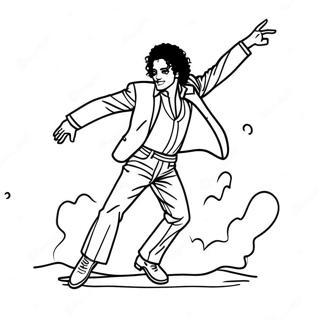 Fargeleggingsark Av Michael Jackson Som Danser I Moonwalk 41440-34397