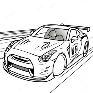 Gtr R35 Racing Pa Banen Fargeleggingsark 41490-34436