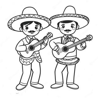 Festlig Mariachi Band Fargeleggingsark 42171-34965