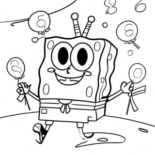 Spongebob Bursdag Fargeleggingsark