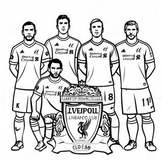 Liverpool Fotballklubb Spillere Fargeleggingsark 42371-35133