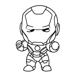 Nydelig Chibi Iron Man Fargeleggingsark 42932-35749