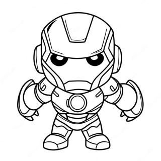 Nydelig Chibi Iron Man Fargeleggingsark 42932-35750