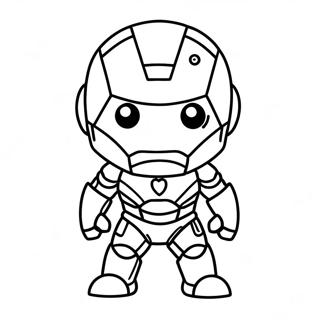 Nydelig Chibi Iron Man Fargeleggingsark 42932-35751