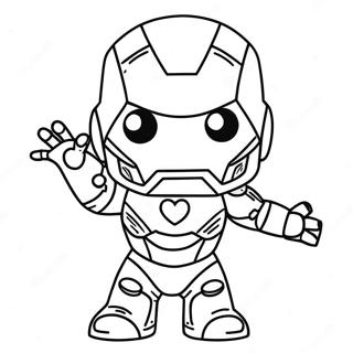 Nydelig Chibi Iron Man Fargeleggingsark 42932-35752