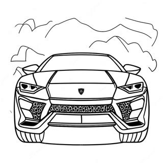 Sporty Lamborghini Urus Fargeleggingsark 43103-35886