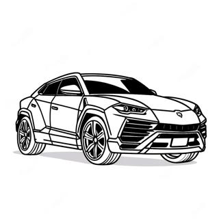 Sporty Lamborghini Urus Fargeleggingsark 43103-35888