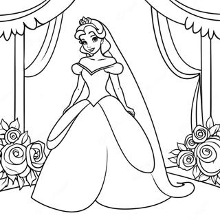 Fortryllende Disney Prinsesse Bryllup Fargeleggingsark 43563-36249