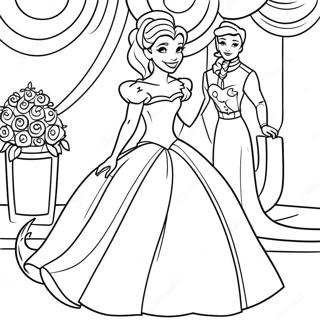 Fortryllende Disney Prinsesse Bryllup Fargeleggingsark 43563-36250