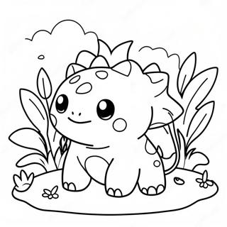 Sot Bulbasaur I En Hage Fargeleggingsark 4361-3517