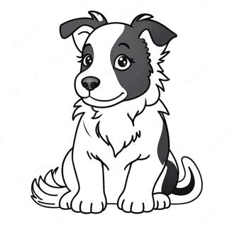 Fargeleggingsark Med Border Collie Valp 43802-36436