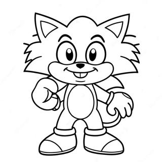 Store Katten Sonic Fargeleggingsark