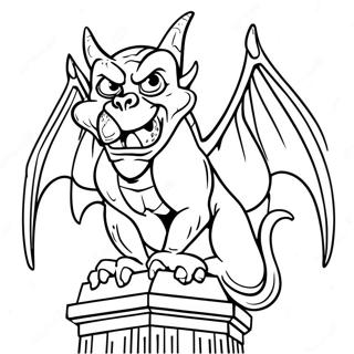 Mystisk Gargoyle Pa Katedral Fargeleggingsark 44133-36706