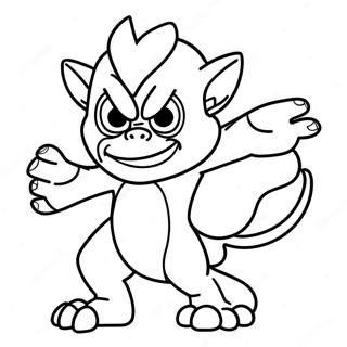 Infernape Fargeleggingsark 44662-37123