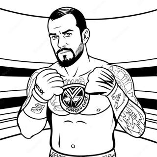 Cm Punk I Ringen Fargeleggingsark 44853-37282