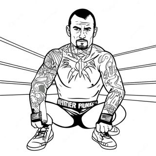 Cm Punk I Ringen Fargeleggingsark 44853-37283