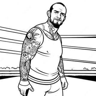 Cm Punk I Ringen Fargeleggingsark 44853-37284