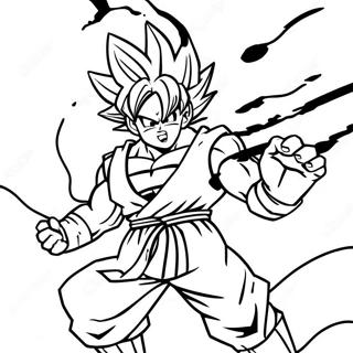 Goku Black I Kampstilling Fargeleggingsark 4502-3622