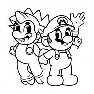 Mario Og Sonic Fargeleggingsark