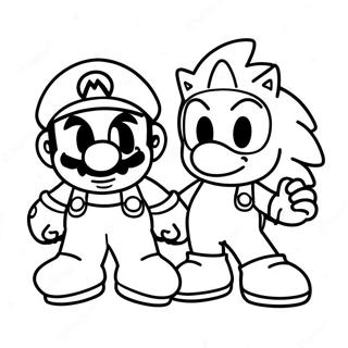 Fargeleggingsark Med Mario Og Sonic 45753-38016