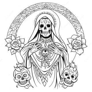 Santa Muerte Fargeleggingsark 46173-38454