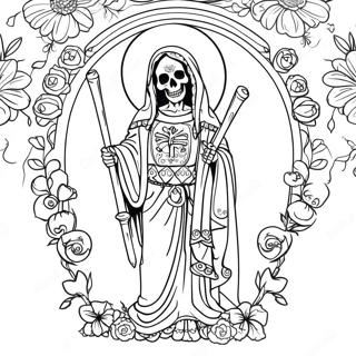 Santa Muerte Fargeleggingsark 46173-38456