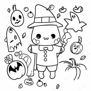 Halloween Doodle Kunst Fargeleggingsark 46383-38622