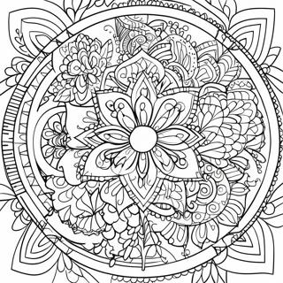 Enkel Islamsk Kunst Mandala Fargeleggingsark 46613-38812