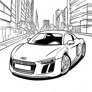 Elegant Audi R8 I Bevegelse Fargeleggingsark 47264-39325