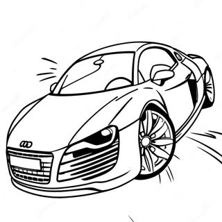 Elegant Audi R8 I Bevegelse Fargeleggingsark 47264-39326