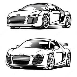 Elegant Audi R8 I Bevegelse Fargeleggingsark 47264-39327