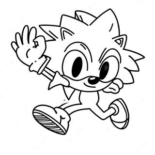 Sonic Som Loper Raskt Fargeleggingsark 47334-39389