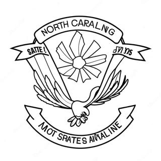 North Carolina Statlig Flagg Fargeleggingsark 47423-39448